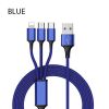 3 In 1 USB Cable For IPhone XS Max XR X 8 7 Charging Charger Micro USB Cable For Android USB TypeC Mobile Phone Cables - Red