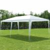 10 x 20 Feet Outdoor Party Wedding Canopy Tent with Removable Walls and Carry Bag - white