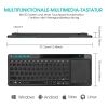 Rii K18+  Wireless 3-LED Color Backlit Multimedia Keyboard with Multi-Touch Big Size Trackpad,Rechargable Keyboard for Android TV Box,PC,Smart TV,Xbox