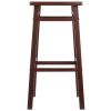 Carter Square Seat Bar Stool; Walnut - 94137