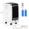 110V Portable Cooling Evaporative Fan with 3-Speed and 8H Timer Function - as show