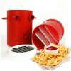Home French Fries Maker Potato Chips Strip Slicer Cutter Chopper Chips Machine - Red