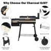 Outdoor BBQ Grill Barbecue Pit Patio Cooker - black