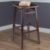 Carter Square Seat Bar Stool; Walnut - 94137