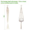 2Pcs Plant Hanger Flowerpot Net Bag 40in Cotton Rope Plant Hangers 4Legs Plant Hanger  - White