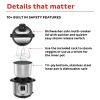 Duo 6-Quart 7-in-1 Electric Pressure Cooker with Easy-Release Steam Switch , Slow Cooker, Rice Cooker, Steamer, Saut√©, Yogurt Maker, Warmer & Sterili