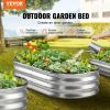 VEVOR Galvanized Raised Garden Bed Planter Box 94.5x47.2x23.6" Flower Vegetable - 47.2x23.6x11.8 inch