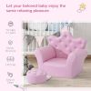 Qaba Kids Sofa Set with Footstool -AS - as picture