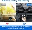 57'' X 31'' Car Umbrella UV Reflecting Sun Shade Cover For Windshield Foldable Front Car Sunshade Umbrella - black