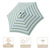 9FT 6 Rib Umbrella Cover Replacement/Stripe - As Picture