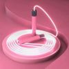 LED Glow-in-the-dark Jumping Rope; USB Chargeabe Luminous Jumping Rope For Men And Women; Home Fitness Workout Accessories - Pink