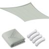 16x16ft Rectangle Sun Shade Sail/Grey - As Picture