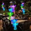1pc Solar Powered Wind Chimes With Led Light Home Decoration Garden Decoration Angel Pattern Decoration - LED Solar Wind Chime