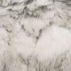 Schley Modern Glam 5 Foot Short Faux Fur Bean Bag, White and Gray - as Pic