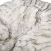 Schley Modern Glam 5 Foot Short Faux Fur Bean Bag, White and Gray - as Pic