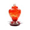 Hummingbird Feeder for Outdoors Hand Blown Colorful Glass Feeder with Ant Moat Gardening Supplies Bird Feeder Ant Proof - d