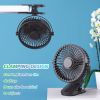 Ambitelligence Portable Clip on Fan Battery Operated, Small Powerful USB Desk Fan, 3 Speed Quiet Rechargeable Mini Table Fan, 360¬∞ Rotate Cooling Fan