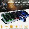 Dragon Metallic Silver Mechanical Gaming Keyboard and Mouse Set - Silver