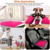 4Pcs Chair Cushion Pads Pillow Soft Tie On Square Sitting Mats For Home Office Car Sitting Travel - Red