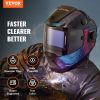 VEVOR True Color Solar Powered Auto Darkening Welding Helmet, 4 Arc Sensor Wide Shade 5-8/9-13 for TIG MIG ARC Welding Hood Mask - Pro