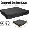 Sandbox Cover, Square Protective Cover for Sand and Toys Away from Dust and Rain, Sandbox Canopy with Drawstring - Blue - 120*120cm