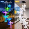 1pc Solar Powered Wind Chimes With Led Light Home Decoration Garden Decoration Angel Pattern Decoration - LED Solar Wind Chime