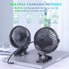 Ambitelligence Portable Clip on Fan Battery Operated, Small Powerful USB Desk Fan, 3 Speed Quiet Rechargeable Mini Table Fan, 360¬∞ Rotate Cooling Fan