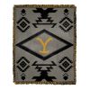 Ent 019 Yellowstone-Waffle Aztec Woven Jacquard Throw - 1YLS/01900/0009/RET