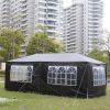 10'x20' Outdoor Party Tent with 6 Removable Sidewalls, Waterproof Canopy Patio Wedding Gazebo, Black - as picture