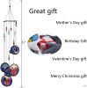 Garden Metal Wind Chimes Tree of Life Sympathy Crystal - Blue