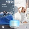 1pc 500ML/17.6OZ Air Humidifier; Aroma Diffuser; Aromatherapy Machine; Remote Control Aromatherapy Machine; Home Essential Oil Diffuser - Warm Light