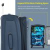 Softside Luggage Expandable 3 Piece Set Suitcase Upright Spinner Softshell Lightweight Luggage Travel Set - as Pic