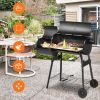 Outdoor BBQ Grill Barbecue Pit Patio Cooker - black