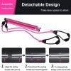 2 Latex Exercise Resistance Band - 2-Section Sticks - All-in-one Strength Weights Equipment for Body Fitness Squat Yoga  - pink