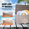 VEVOR Deck Box, 120 Gallon, 56.3" x 26.6" x 23.8" Outdoor Storage Box, Waterproof PP Deckbox with Aluminum Alloy Padlock, for Patio Furniture, Garden