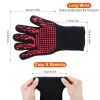 BBQ Gloves 1472¬∞F Heat Resistant Grill Gloves Anti-slip Carbon Fiber BBQ Gloves - Black