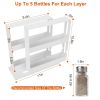 Swivel Cabinet Organizer Revolving Kitchen Rack Spice Organizer for Cabinet Condiment Holder Shelf - White