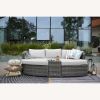 Direct Wicker 4-PC Outdoor Wicker Patio Furniture Sofa Luxury Comfort Wicker Sofa - Gray