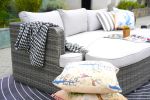 Direct Wicker 4-PC Outdoor Wicker Patio Furniture Sofa Luxury Comfort Wicker Sofa - Gray