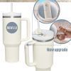 1200ml Stainless Steel Mug Coffee Cup Thermal Travel Car Auto Mugs Thermos 40 Oz Tumbler with Handle Straw Cup Drinkware New In - Q - 1200ml
