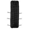 67x22in Chaise Lounger Cushion Recliner Rocking Chair Sofa Mat Deck Chair Cushion - Black