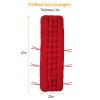 67x22in Chaise Lounger Cushion Recliner Rocking Chair Sofa Mat Deck Chair Cushion - Red