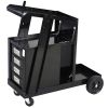 4 Drawers Portable Wheels Steel Welding Cart Black - Black