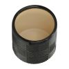 S/2 6/8" TEXTURED PLANTERS, SHINY BLACK - as Pic