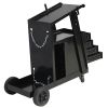 4 Drawers Portable Wheels Steel Welding Cart Black - Black