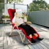 67x22in Chaise Lounger Cushion Recliner Rocking Chair Sofa Mat Deck Chair Cushion - Red