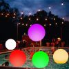 Remote Control Color-changing LED Luminous Beach Ball; Concert Atmosphere Props Swimming Pool Pvc Inflatable Flashing Ball For Party Supplies - 40cm/1