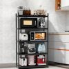 5-Tier Heavy Duty Shelving Unit Adjustable Storage Shelf Kitchen Baker's Rack Metal Storage Rack for Kitchen - black