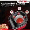 Popcorn Machine Hot Air Electric Popper Kernel Corn Maker Bpa Free No Oil 5 Core POP - Red