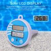 1pc, Solar Digital Pool Thermometer - Shatter Resistant, Easy-to-Read Screen Display, Useful Tool for Swimming Pool Temperature Monitoring - Blue